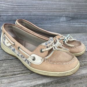 Sperry with Cheetah Detail Size 9